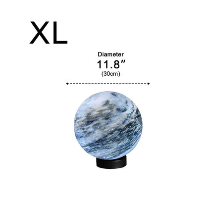 Round Glass Planets Design Waterproof Modern Outdoor Fence Post Lights Column Lighting - Flyachilles
