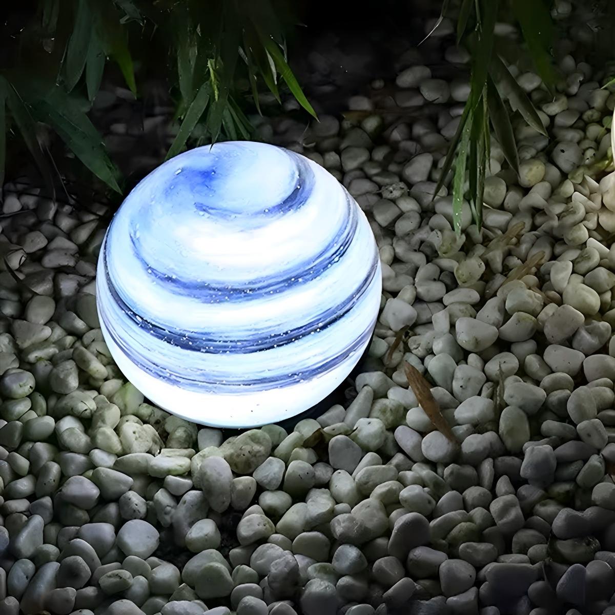 Round Glass Planets Design Waterproof Modern Outdoor Fence Post Lights Column Lighting - Flyachilles