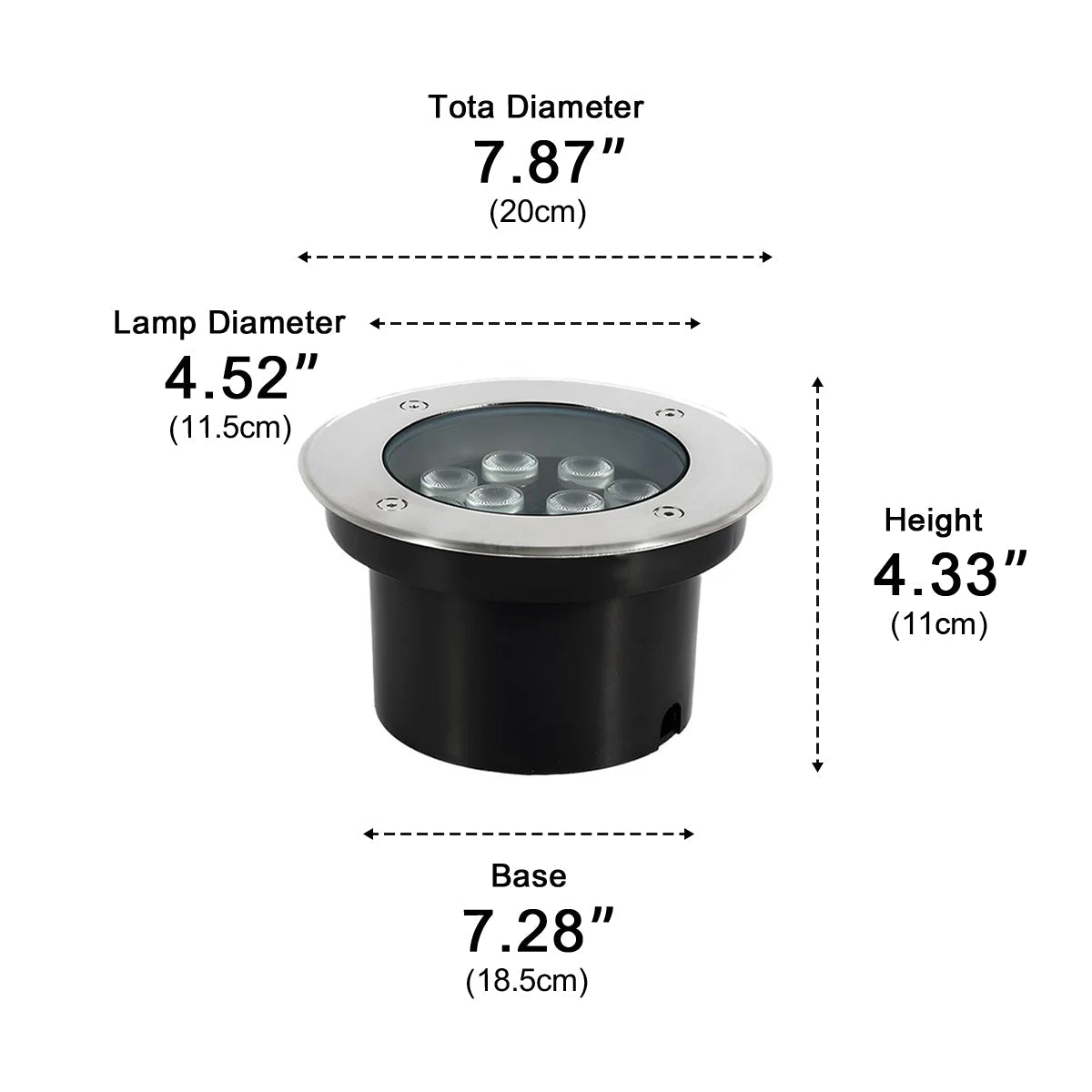 Round Outdoor LED In - Ground Lights Landscape Lights Wall Washer Lights - Flyachilles