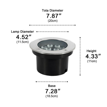 Round Outdoor LED In - Ground Lights Landscape Lights Wall Washer Lights - Flyachilles