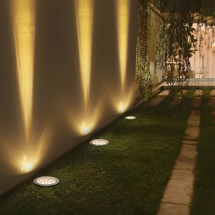 Round Outdoor LED In - Ground Lights Landscape Lights Wall Washer Lights - Flyachilles