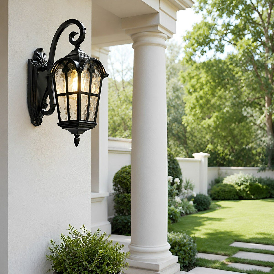 Rustic Ancient Rome Cross Waterproof Outdoor LED Porch Wall Light - Flyachilles