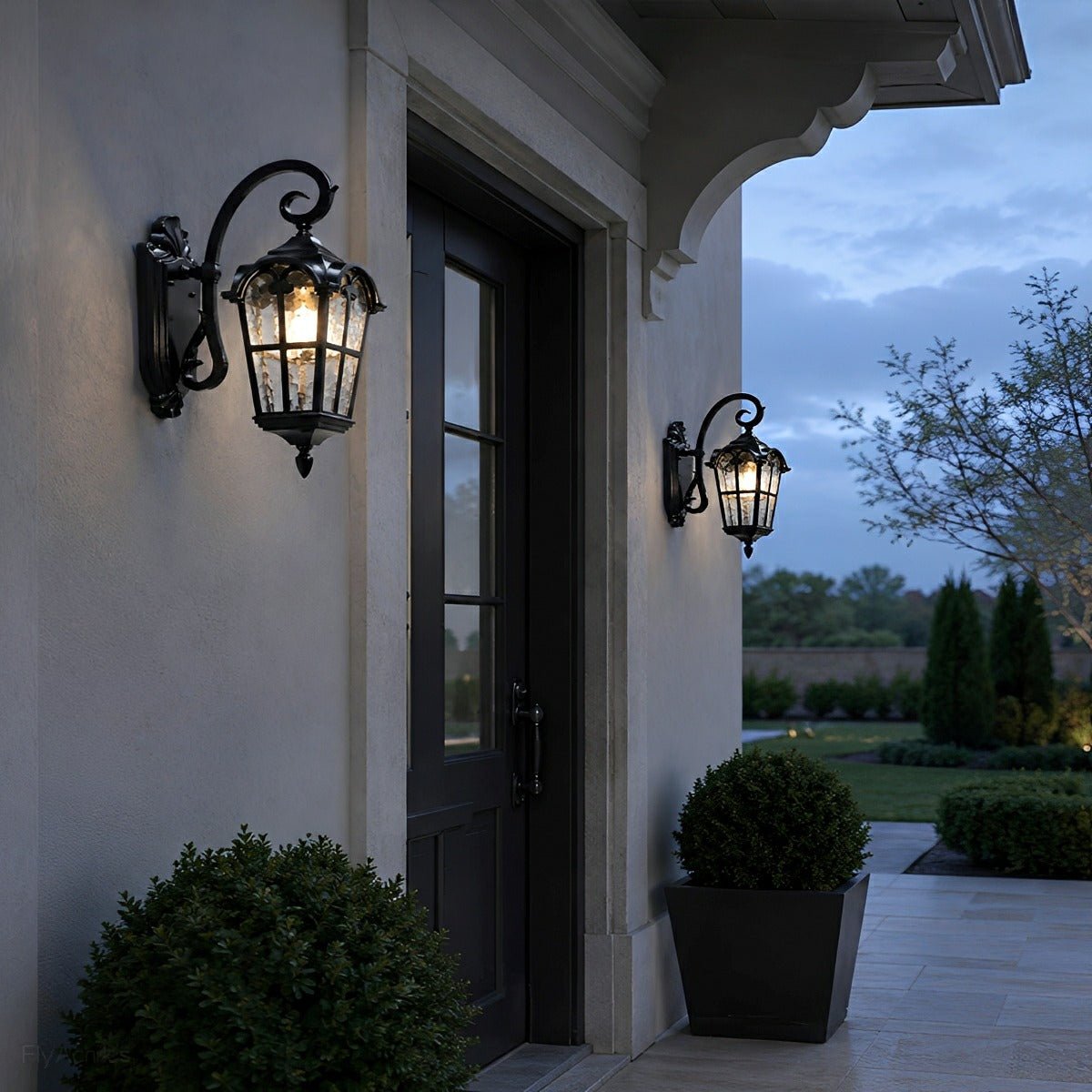 Rustic Ancient Rome Cross Waterproof Outdoor LED Porch Wall Light - Flyachilles