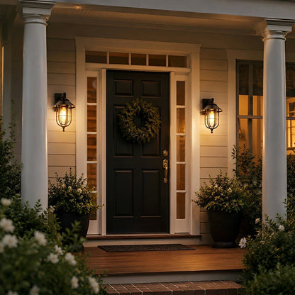 Rustic Birdcage Waterproof Outdoor LED Porch Wall Light - Flyachilles