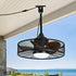Rustic Mesh Ring - Round Outdoor DC Motor Reverse Ceiling Fan Light - Flyachilles