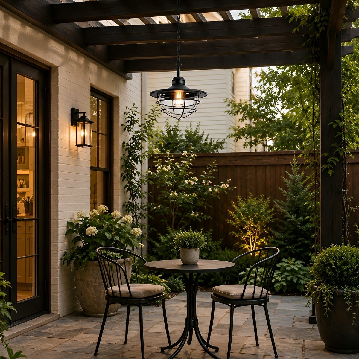 Rustic Modern Super Bright Black Outdoor Pendant Lights Lantern - Flyachilles