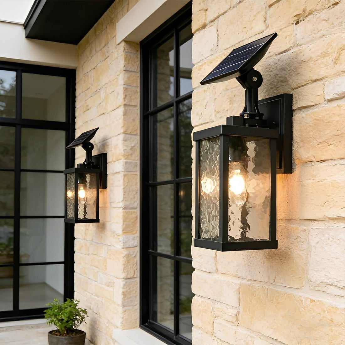 Rustic Rectangular Waterproof Outdoor LED Porch Wall Lights - Flyachilles