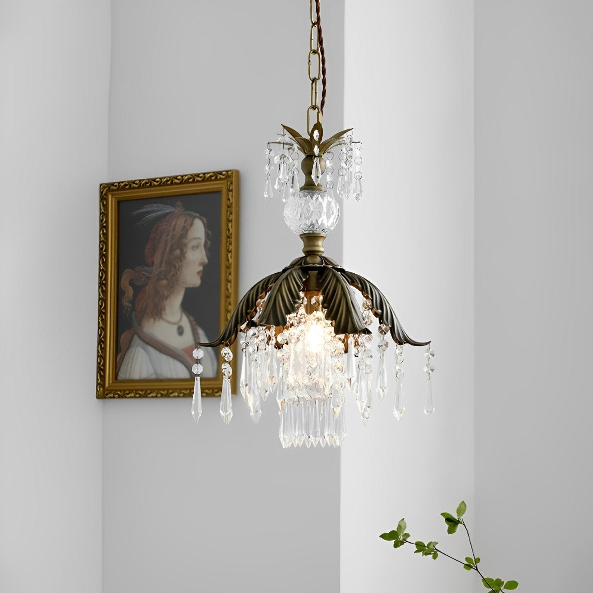 Rustic Retro Flower Crystal Chandelier Lighting - Flyachilles