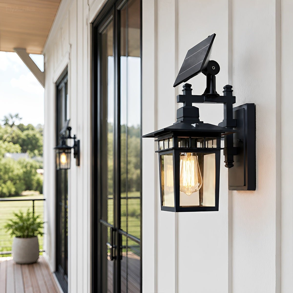 Rustic Square Waterproof Outdoor LED Porch Wall Light - Flyachilles