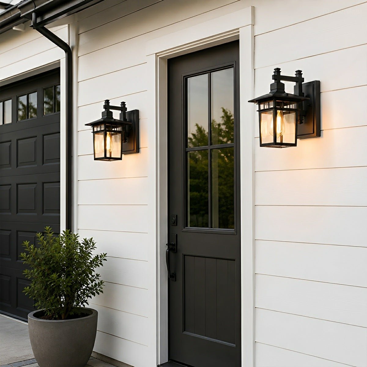 Rustic Square Waterproof Outdoor LED Porch Wall Light - Flyachilles