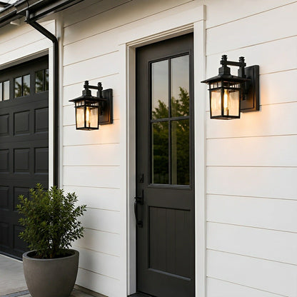 Rustic Square Waterproof Outdoor LED Porch Wall Light - Flyachilles