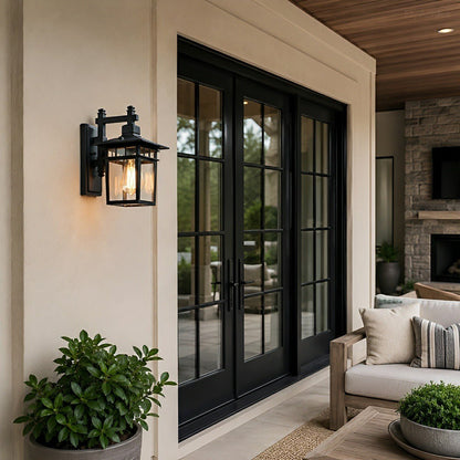 Rustic Square Waterproof Outdoor LED Porch Wall Light - Flyachilles