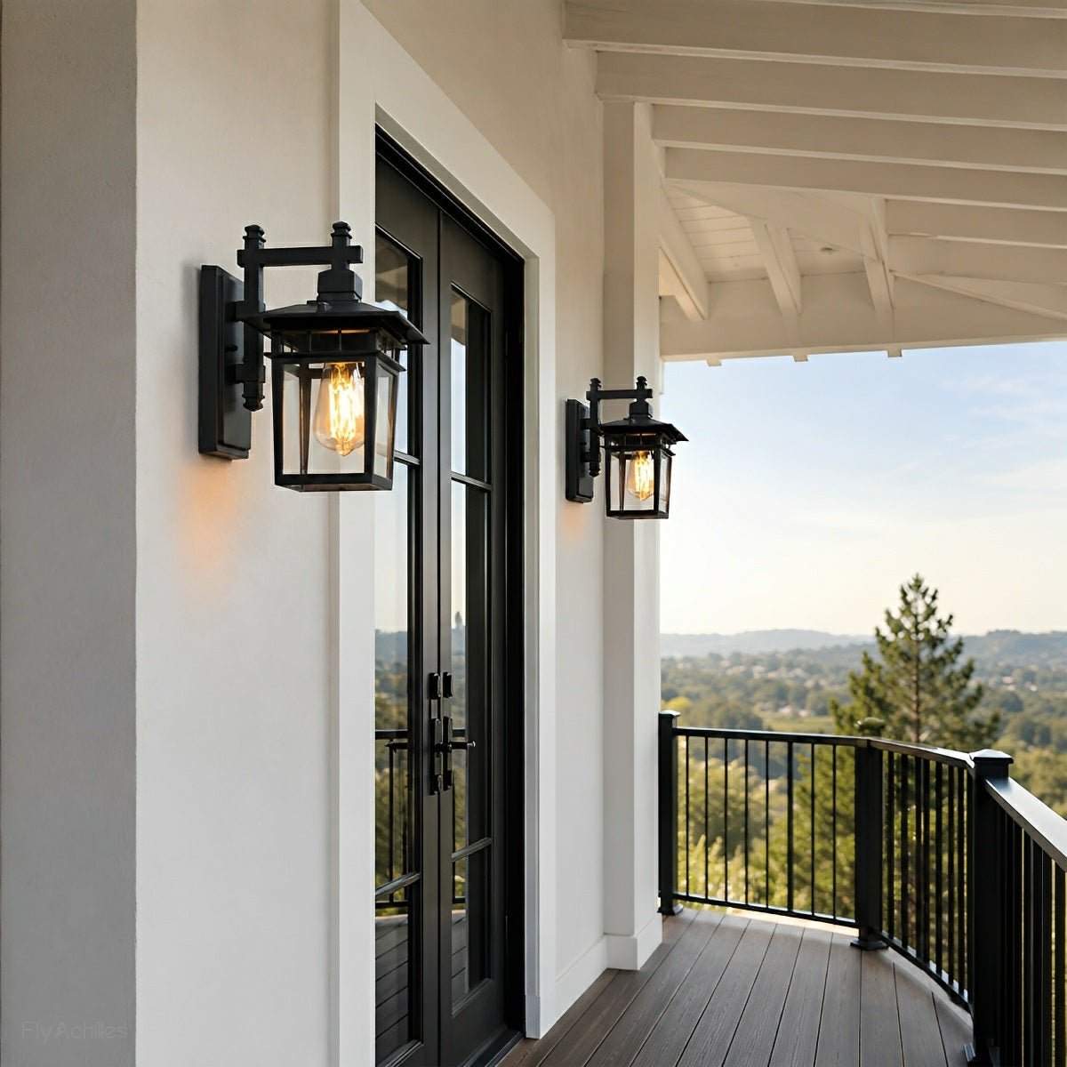 Rustic Square Waterproof Outdoor LED Porch Wall Light - Flyachilles