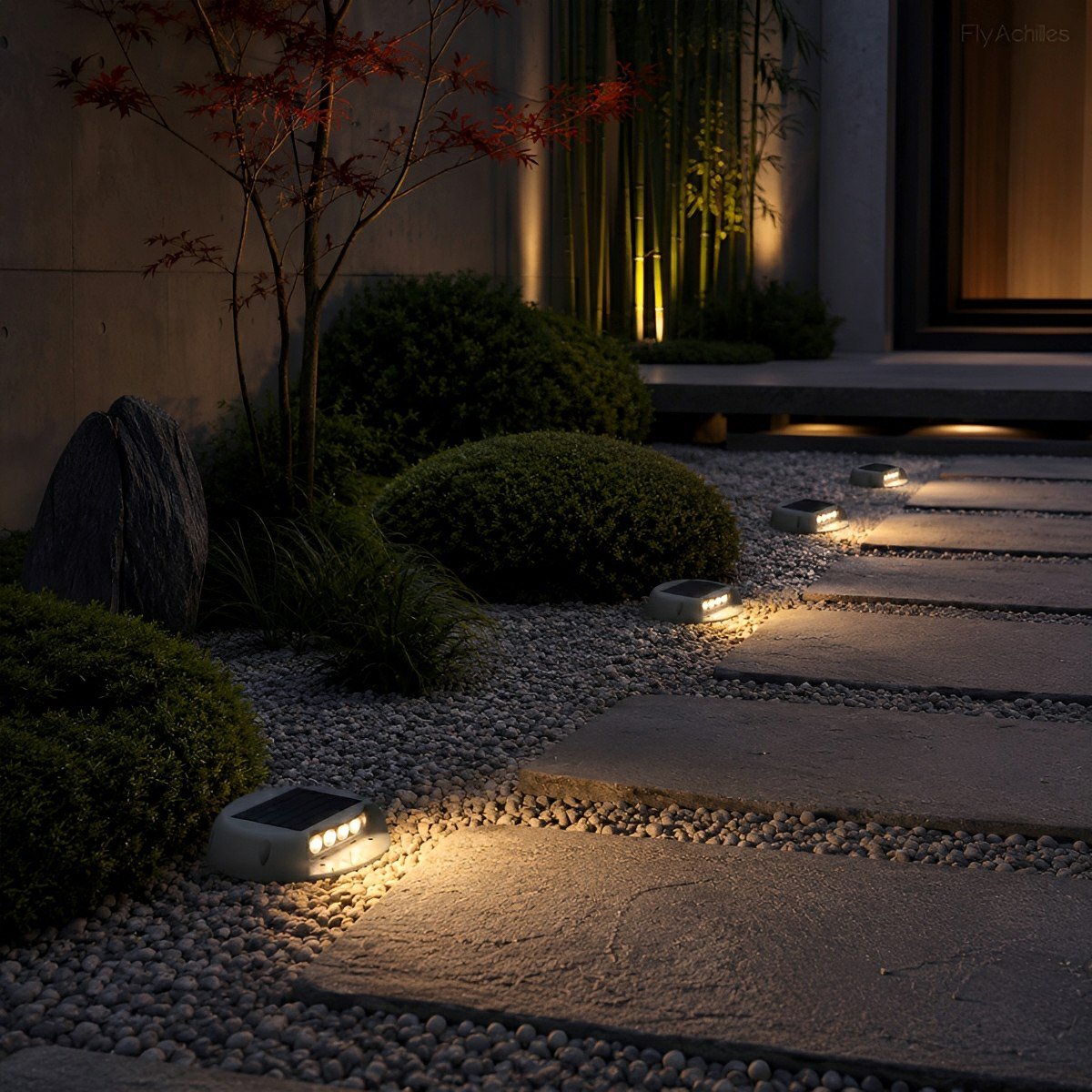 Solar Deck Stair Lights LED Outdoor Step Lights - Flyachilles