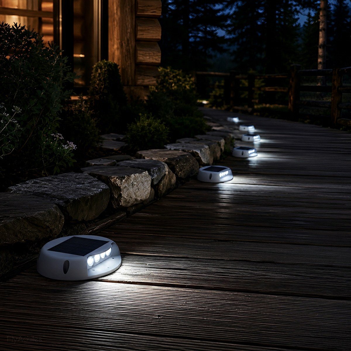 Solar Deck Stair Lights LED Outdoor Step Lights - Flyachilles