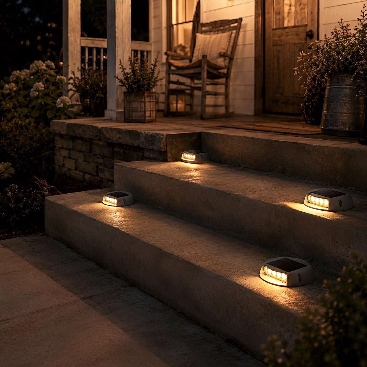 Solar Deck Stair Lights LED Outdoor Step Lights - Flyachilles
