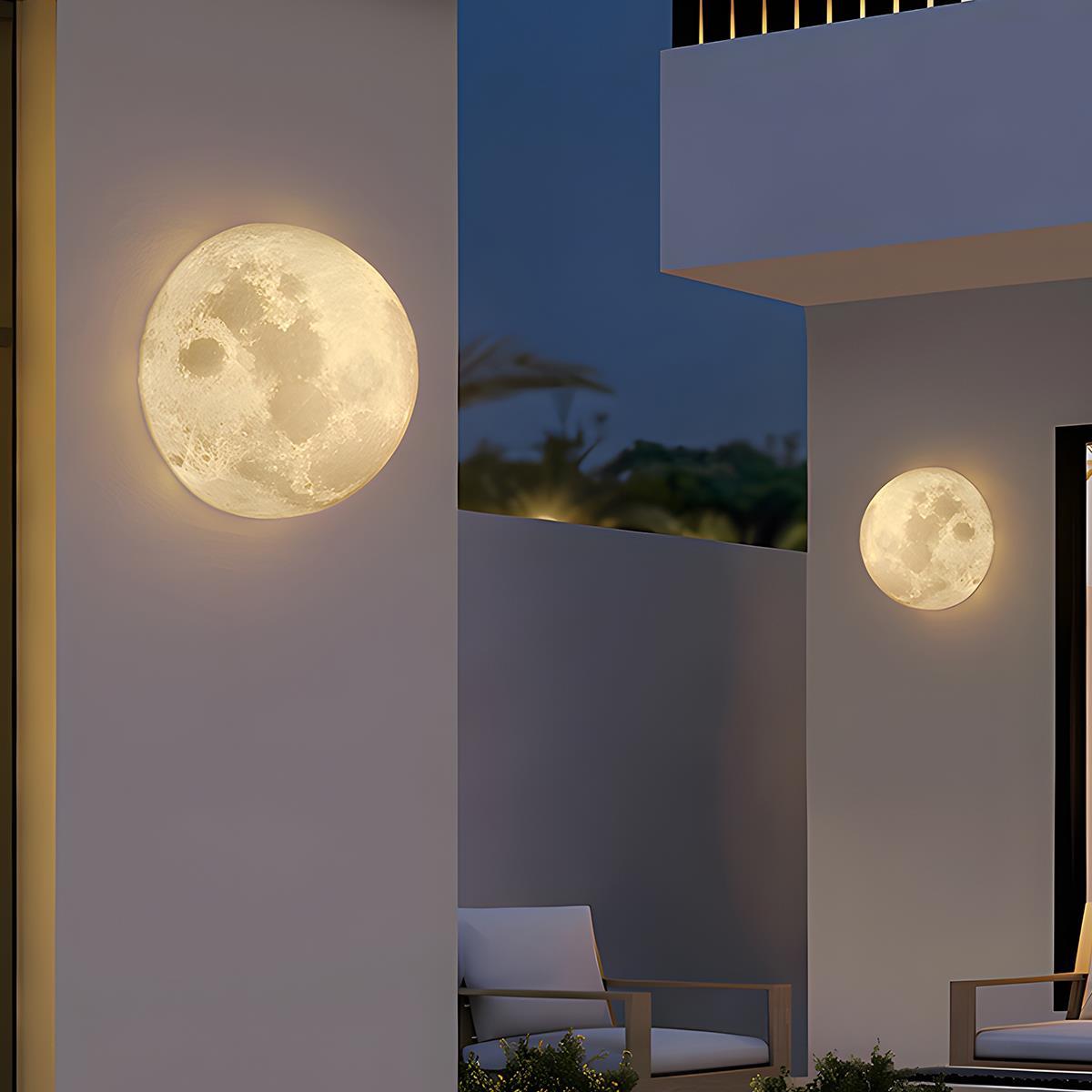 Solar Hemisphere Moon Waterproof Outdoor Porch LED Exterior Wall Lights - Flyachilles