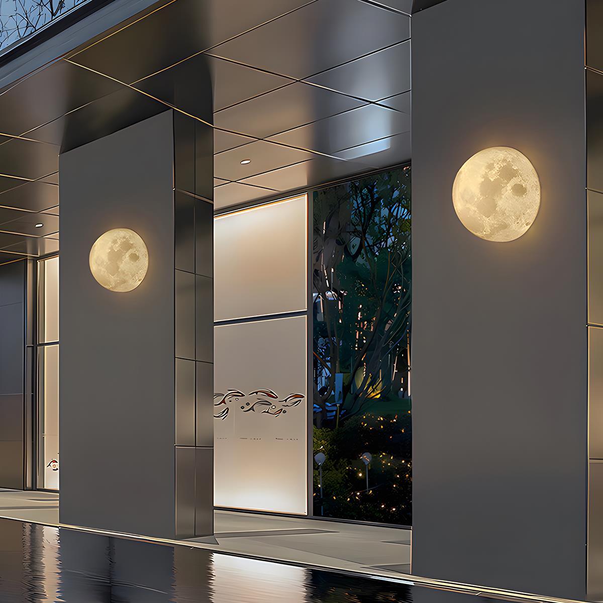 Solar Hemisphere Moon Waterproof Outdoor Porch LED Exterior Wall Lights - Flyachilles