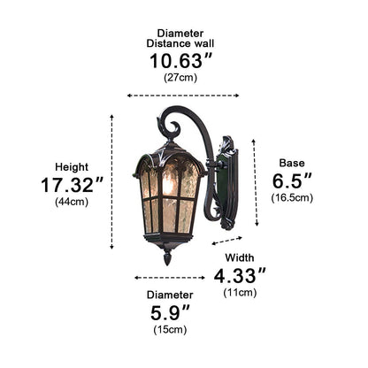 Solar Rustic Ancient Rome Cross Waterproof Outdoor LED Porch Wall Light - Flyachilles