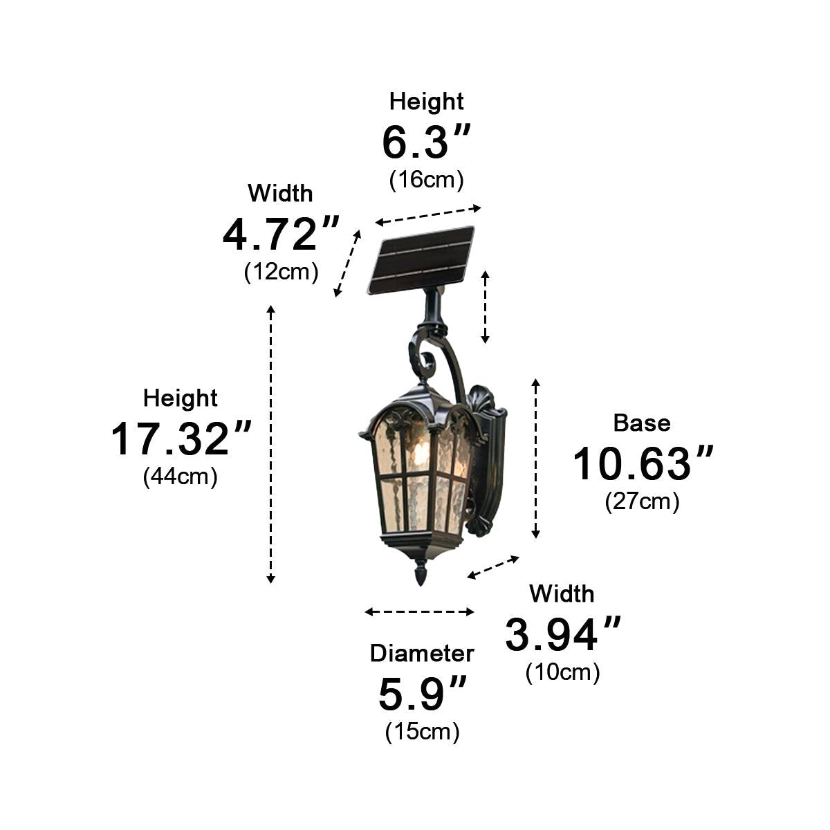 Solar Rustic Ancient Rome Cross Waterproof Outdoor LED Porch Wall Light - Flyachilles