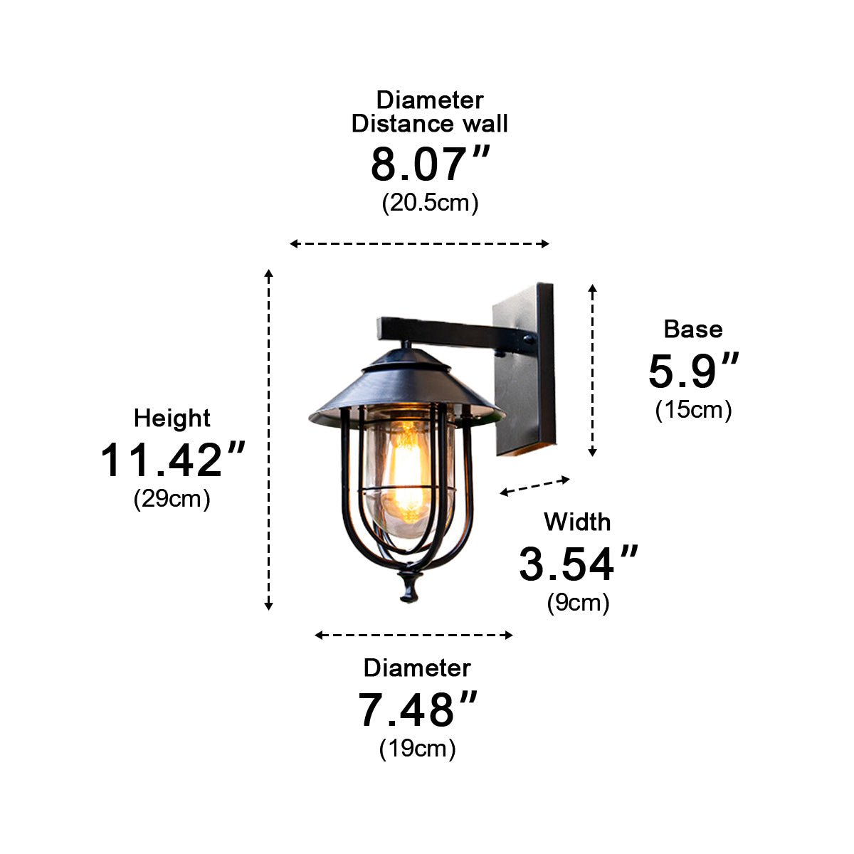 Solar Rustic Birdcage Waterproof Outdoor LED Porch Wall Light - Flyachilles