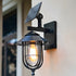 Solar Rustic Birdcage Waterproof Outdoor LED Porch Wall Light - Flyachilles