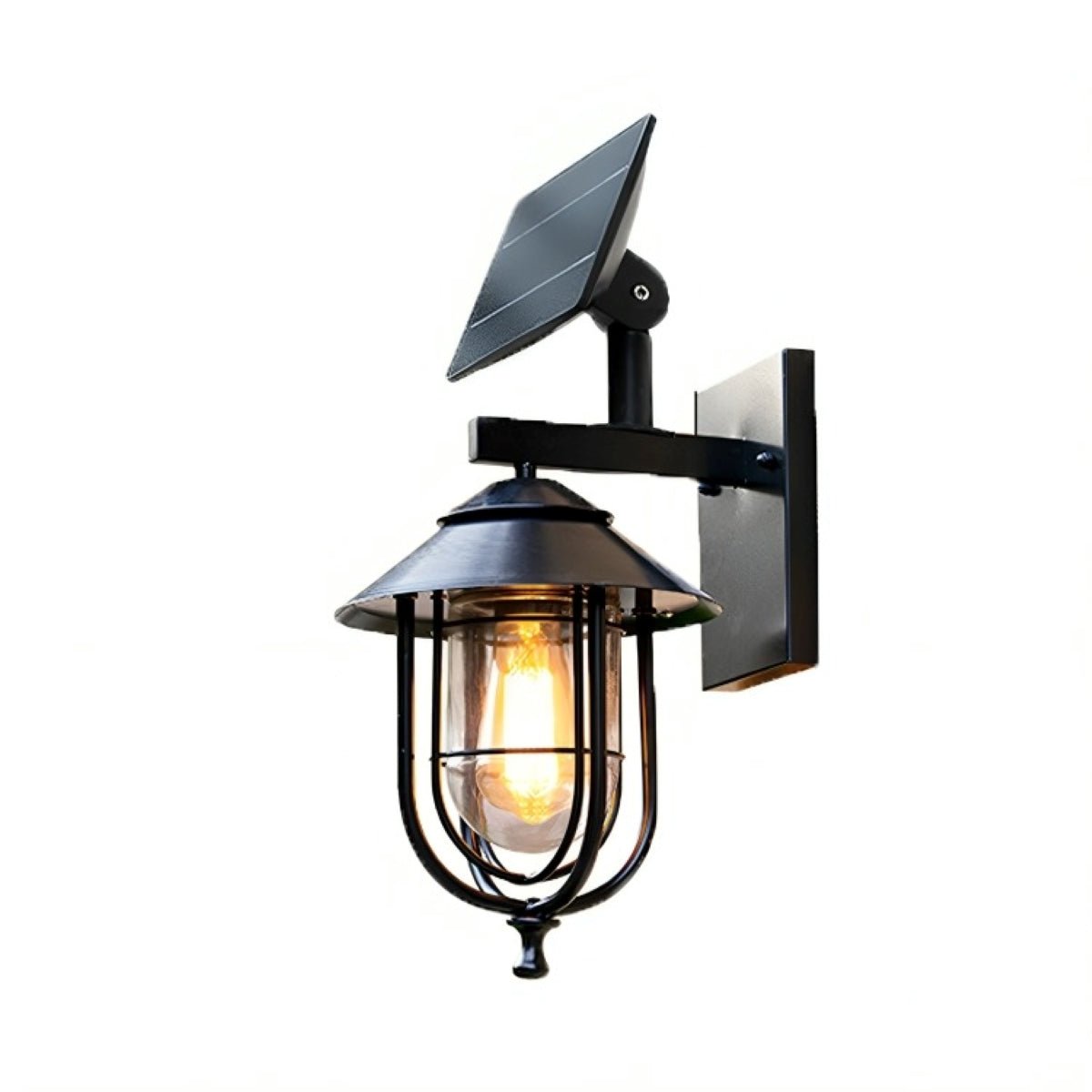 Solar Rustic Birdcage Waterproof Outdoor LED Porch Wall Light - Flyachilles