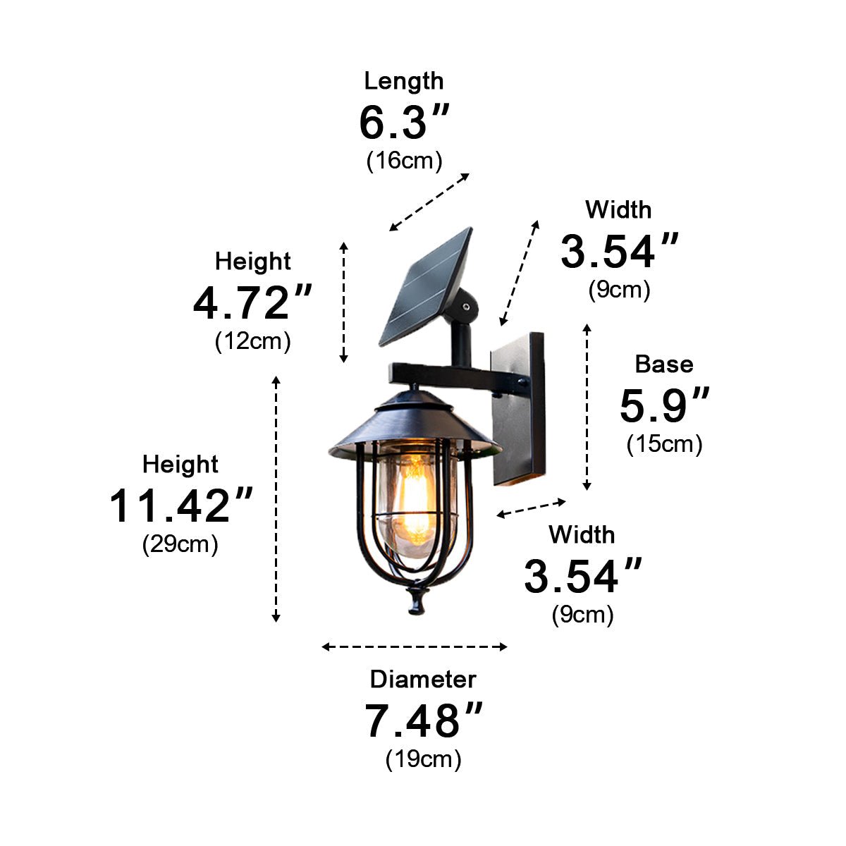 Solar Rustic Birdcage Waterproof Outdoor LED Porch Wall Light - Flyachilles