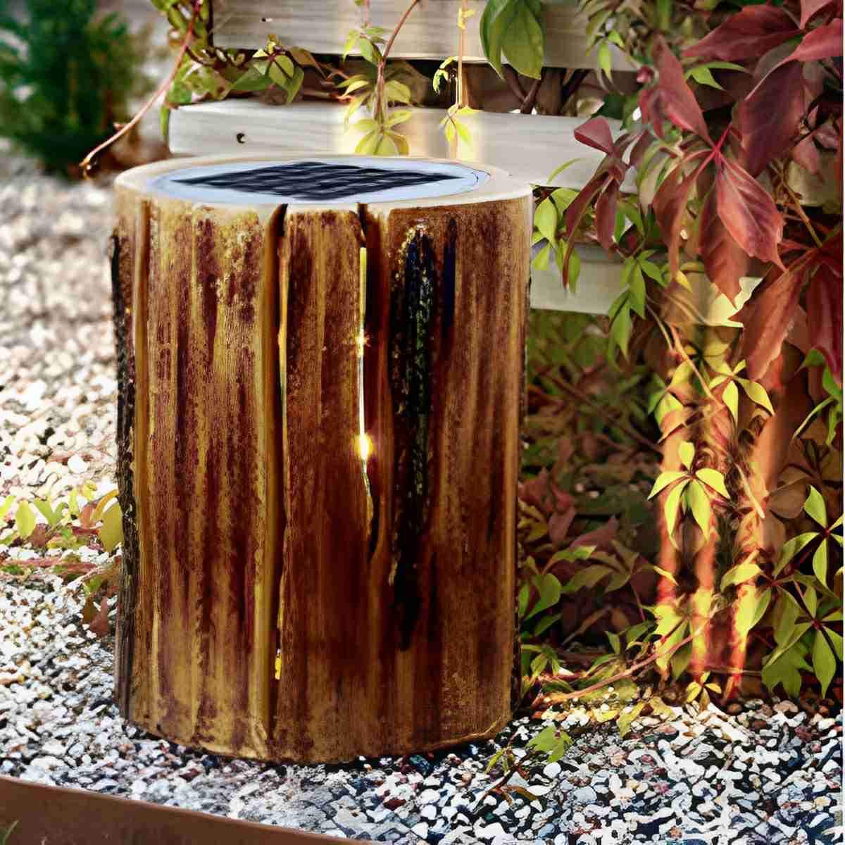 Solar Waterproof Artificial Tree Stump LED Outdoor Landscape Lawn Lighting - Flyachilles
