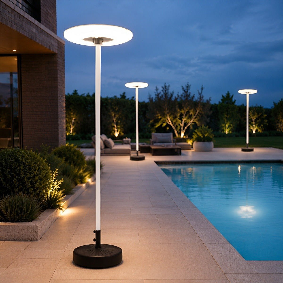 Solar Waterproof Dish Moving &amp; Lifting Outdoor LED Floor Lamps - Flyachilles