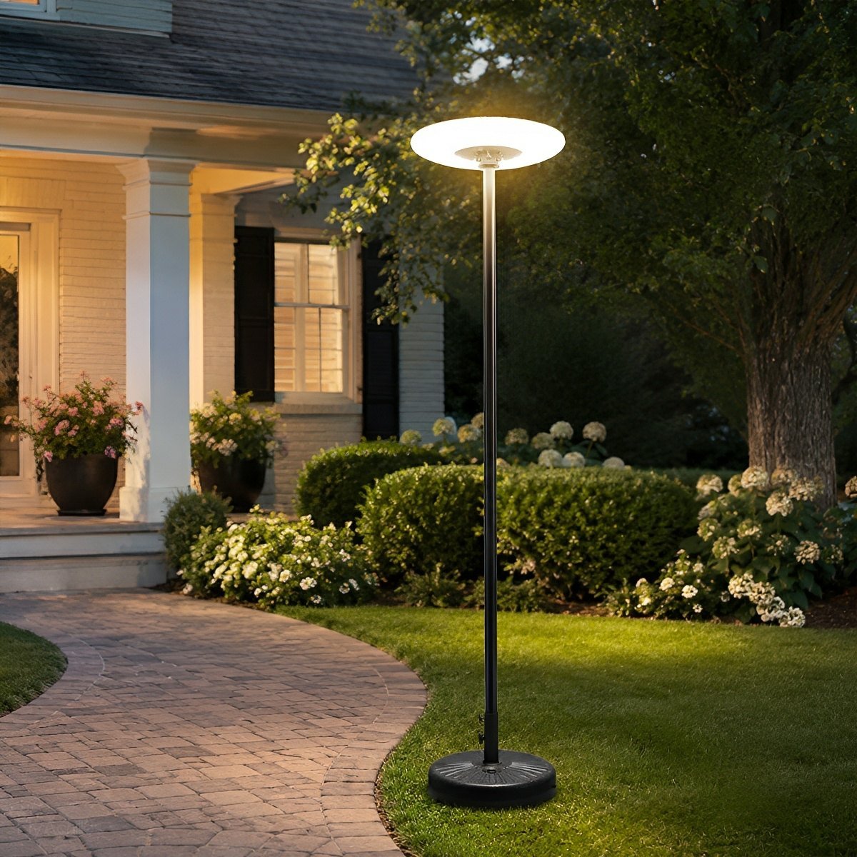 Solar Waterproof Dish Moving &amp; Lifting Outdoor LED Floor Lamps - Flyachilles