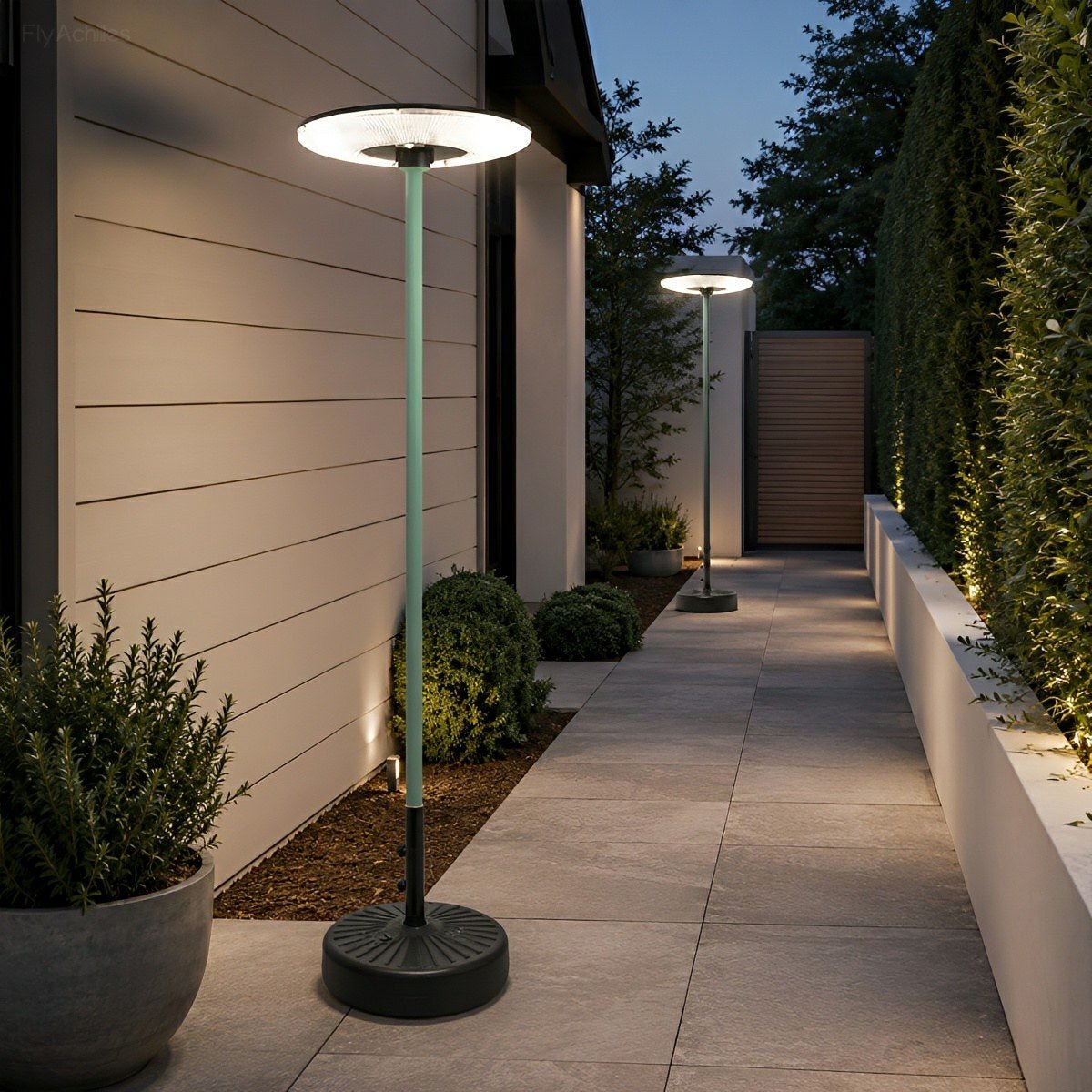 Solar Waterproof Dish Moving &amp; Lifting Outdoor LED Floor Lamps - Flyachilles