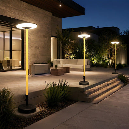 Solar Waterproof Dish Moving &amp; Lifting Outdoor LED Floor Lamps - Flyachilles