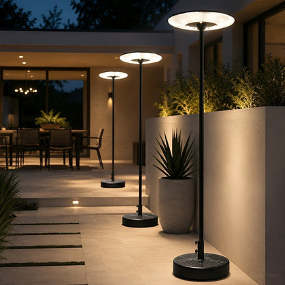 Solar Waterproof Dish Moving &amp; Lifting Outdoor LED Floor Lamps - Flyachilles