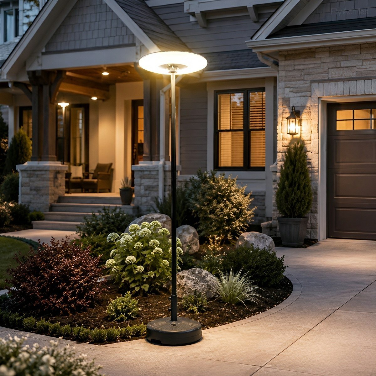 Solar Waterproof Dish Moving &amp; Lifting Outdoor LED Floor Lamps - Flyachilles