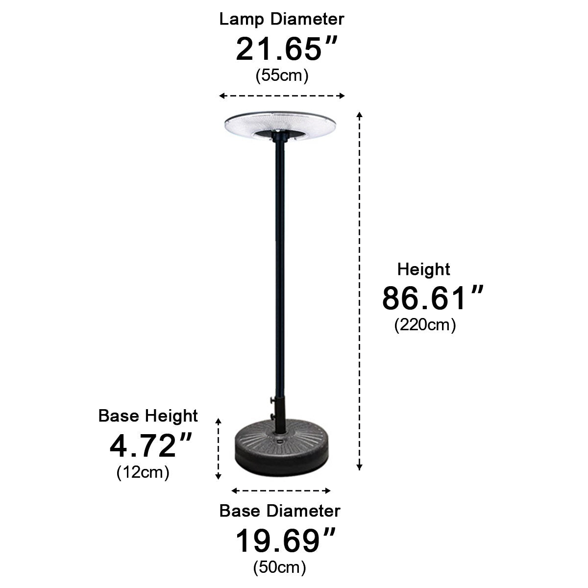 Solar Waterproof Dish Moving &amp; Lifting Outdoor LED Floor Lamps - Flyachilles