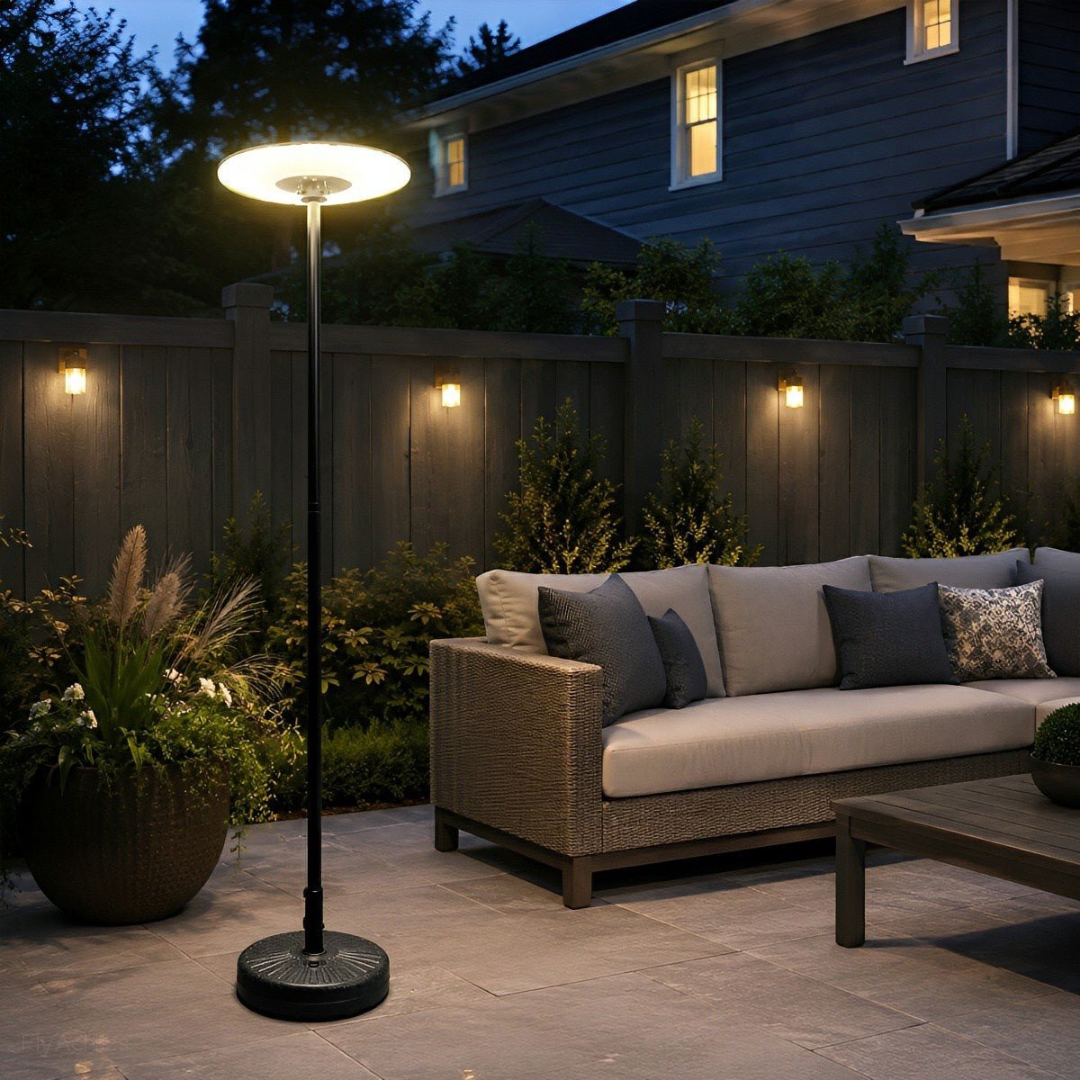 Solar Waterproof Dish Moving &amp; Lifting Outdoor LED Floor Lamps - Flyachilles