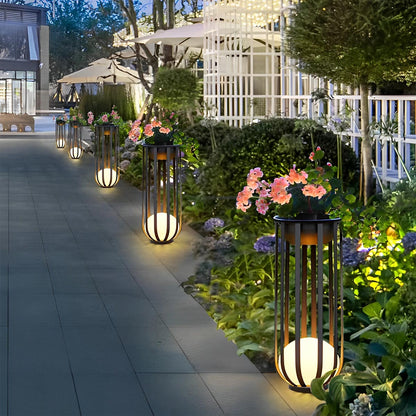 Solar Waterproof Hollow Flower Stand Landscape Outdoor Lawn Light - Flyachilles
