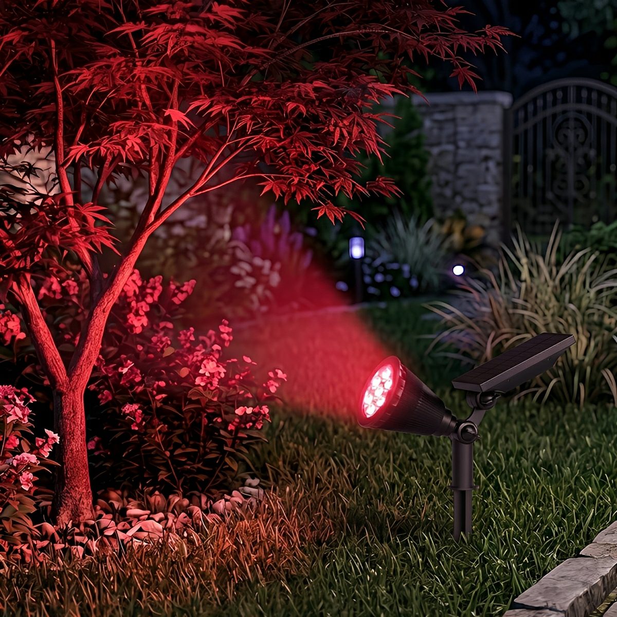 Solar Waterproof LED Landscape Tree Lighting Outdoor Spot Light - Flyachilles