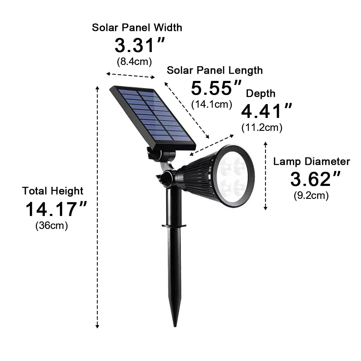 Solar Waterproof LED Landscape Tree Lighting Outdoor Spot Light - Flyachilles