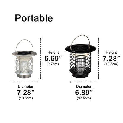 Solar Waterproof LED Outdoor Mosquito Bug Zapper Killer Hanging Lantern Rechargeable - Flyachilles
