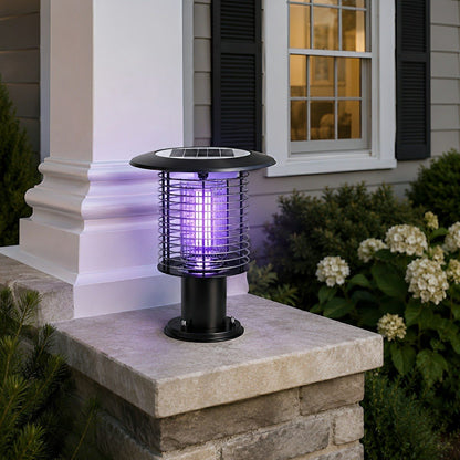 Solar Waterproof LED Outdoor Mosquito Bug Zapper Killer Post light Rechargeable - Flyachilles