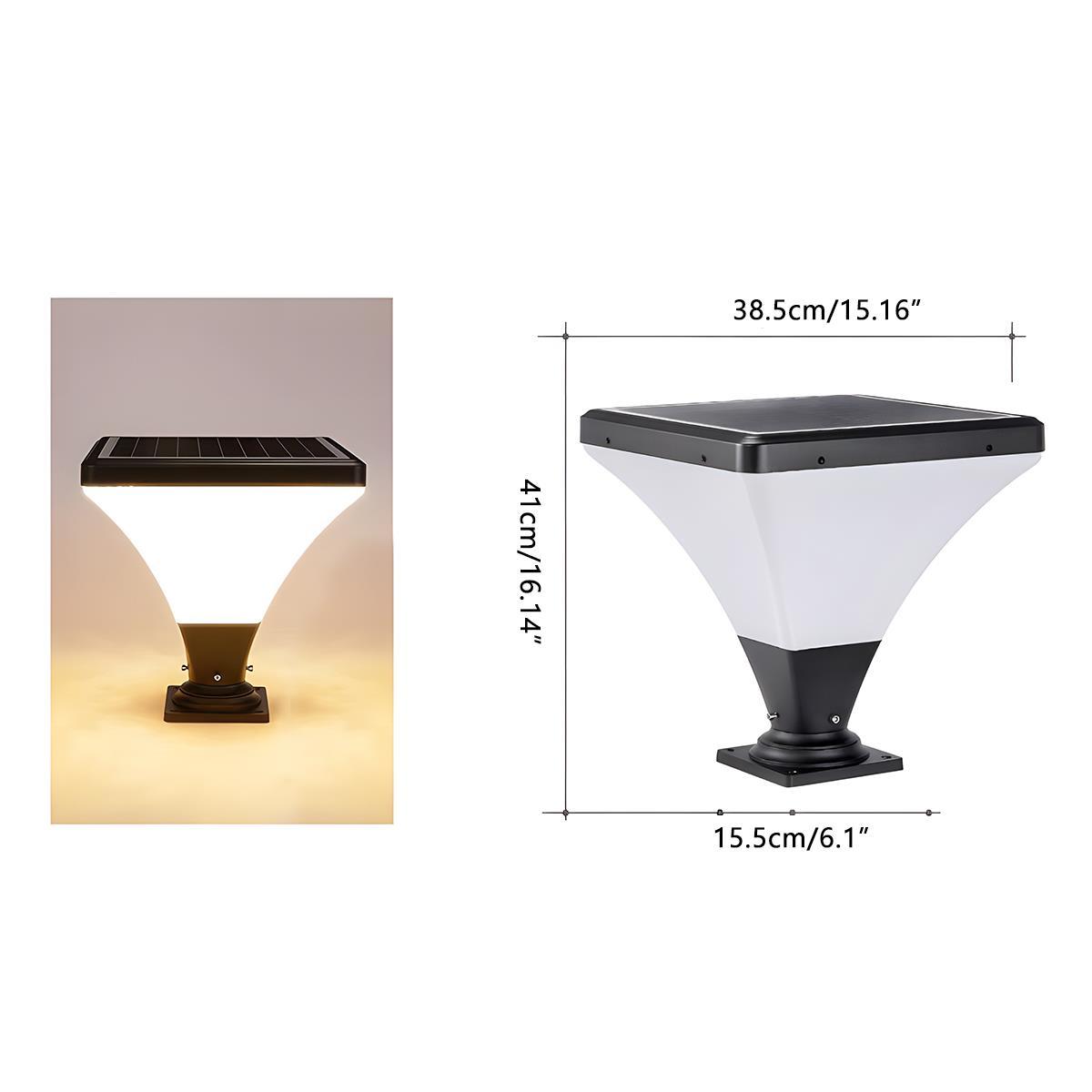Solar Waterproof Modern Conical LED Outdoor Post Lights - Flyachilles
