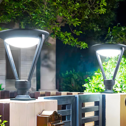 Solar Waterproof Modern Conical LED Outdoor Post Lights - Flyachilles