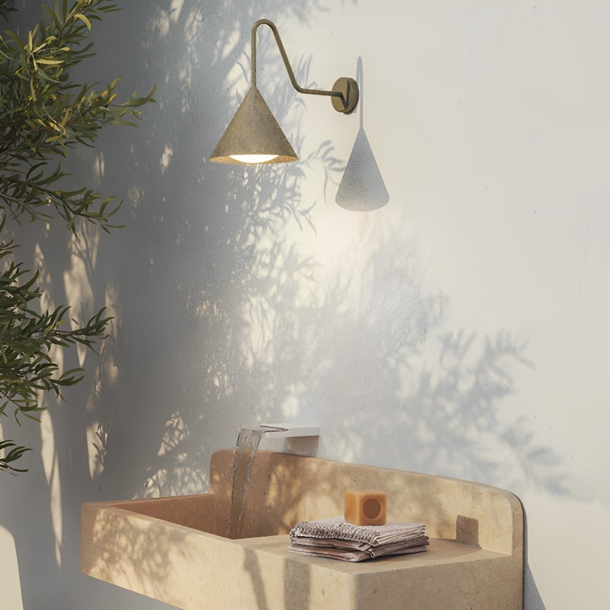 Solar Waterproof Modern Minimalist Bell LED Outdoor Wall Sconces - Flyachilles