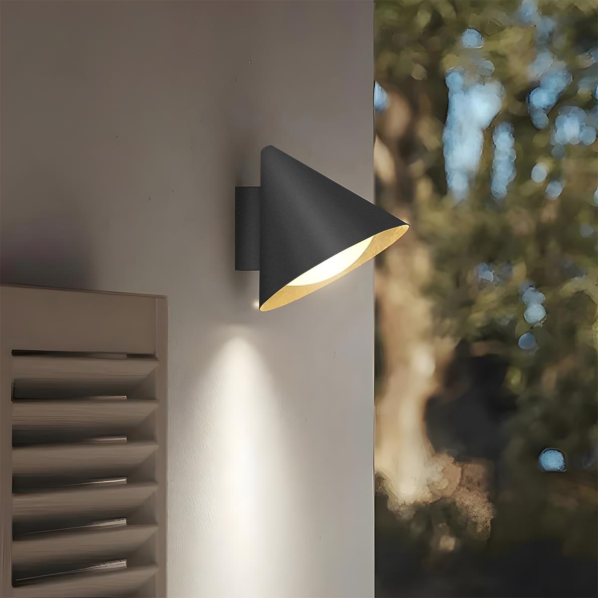 Solar Waterproof Modern Minimalist Bell LED Outdoor Wall Sconces - Flyachilles