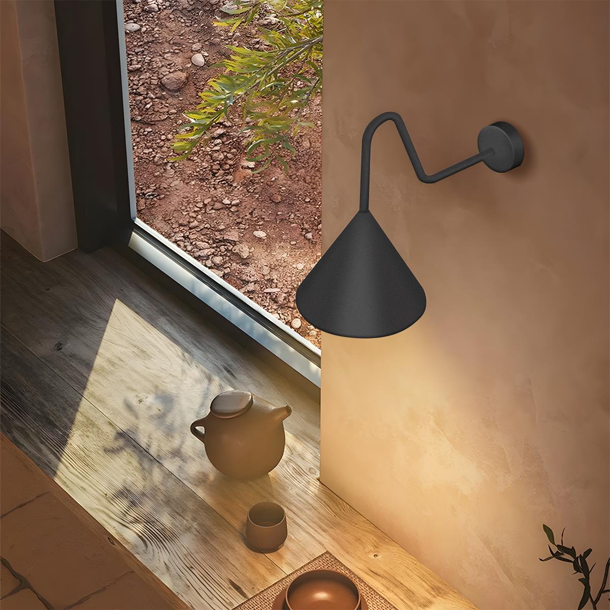 Solar Waterproof Modern Minimalist Bell LED Outdoor Wall Sconces - Flyachilles