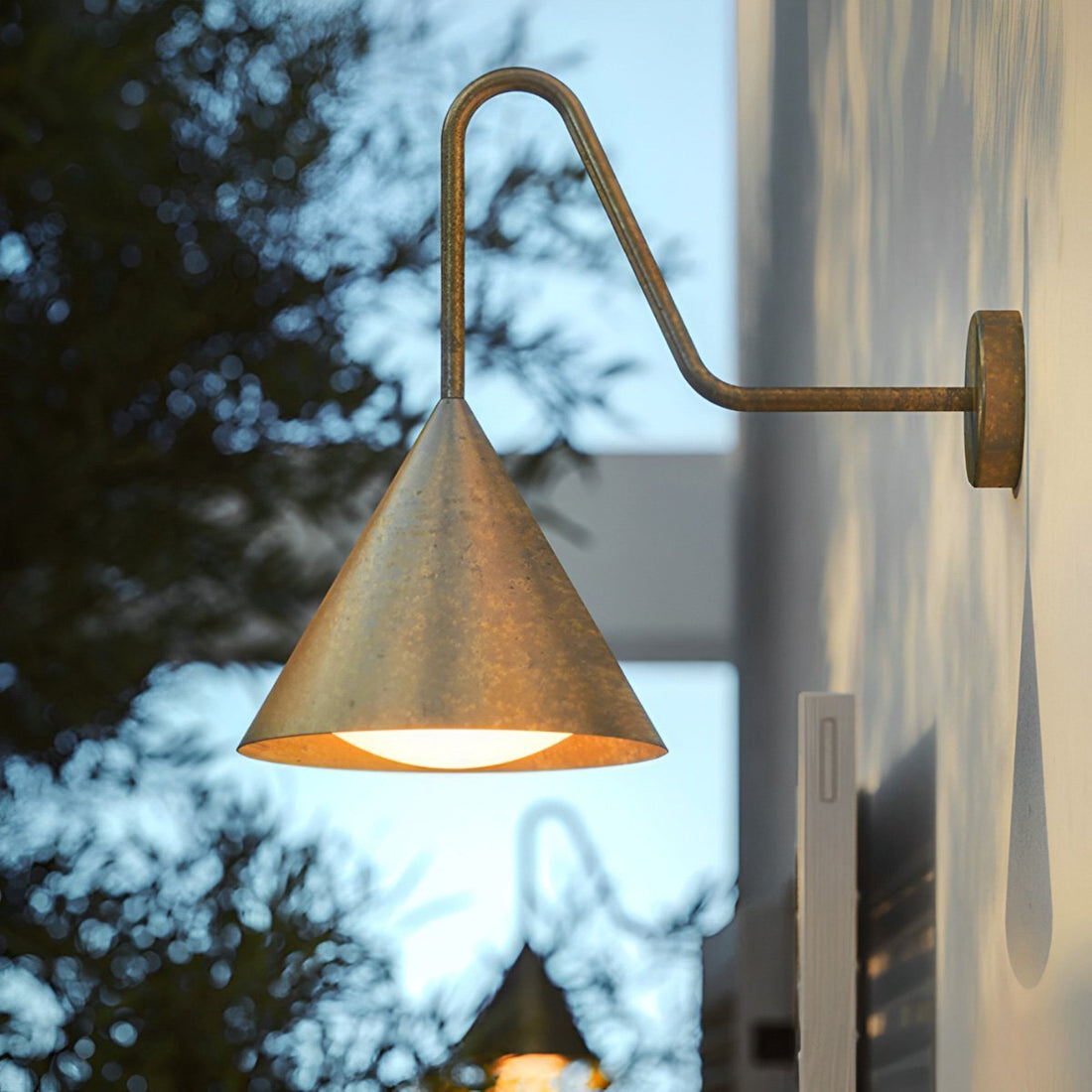 Solar Waterproof Modern Minimalist Bell LED Outdoor Wall Sconces - Flyachilles