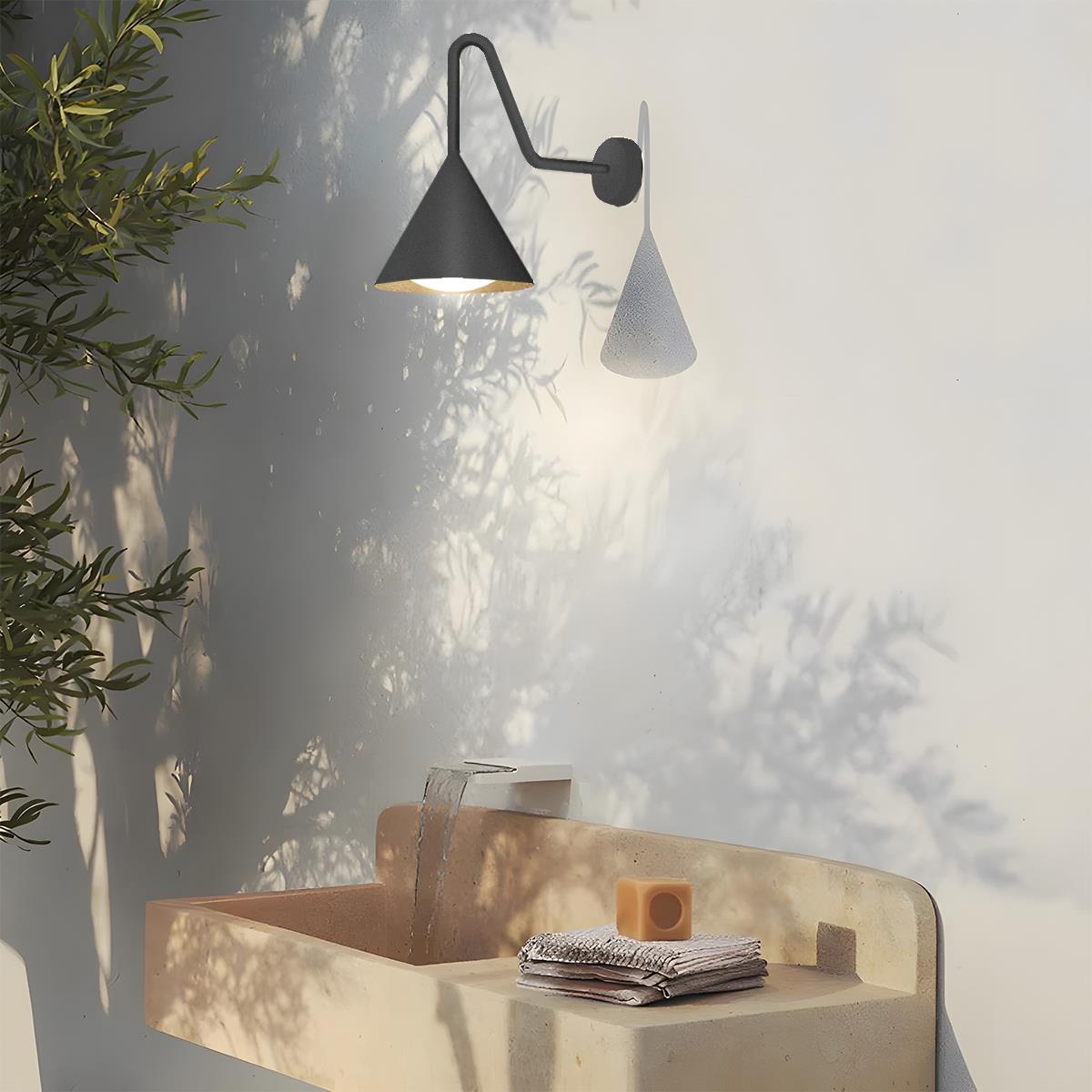 Solar Waterproof Modern Minimalist Bell LED Outdoor Wall Sconces - Flyachilles