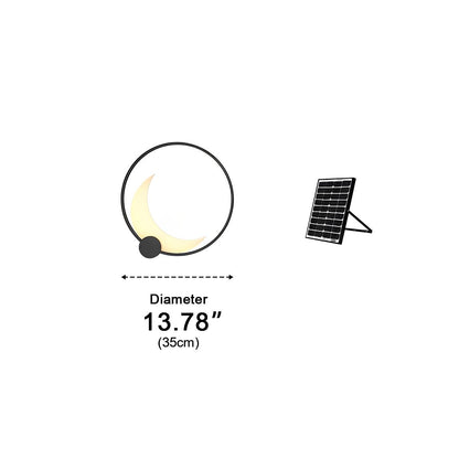 Solar Waterproof Moon LED Round Outdoor Wall Sconces - Flyachilles